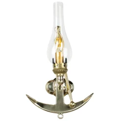 Clearance Laura Suardi Wandleuchte Messing Maritim Anker Badezimmer Flur