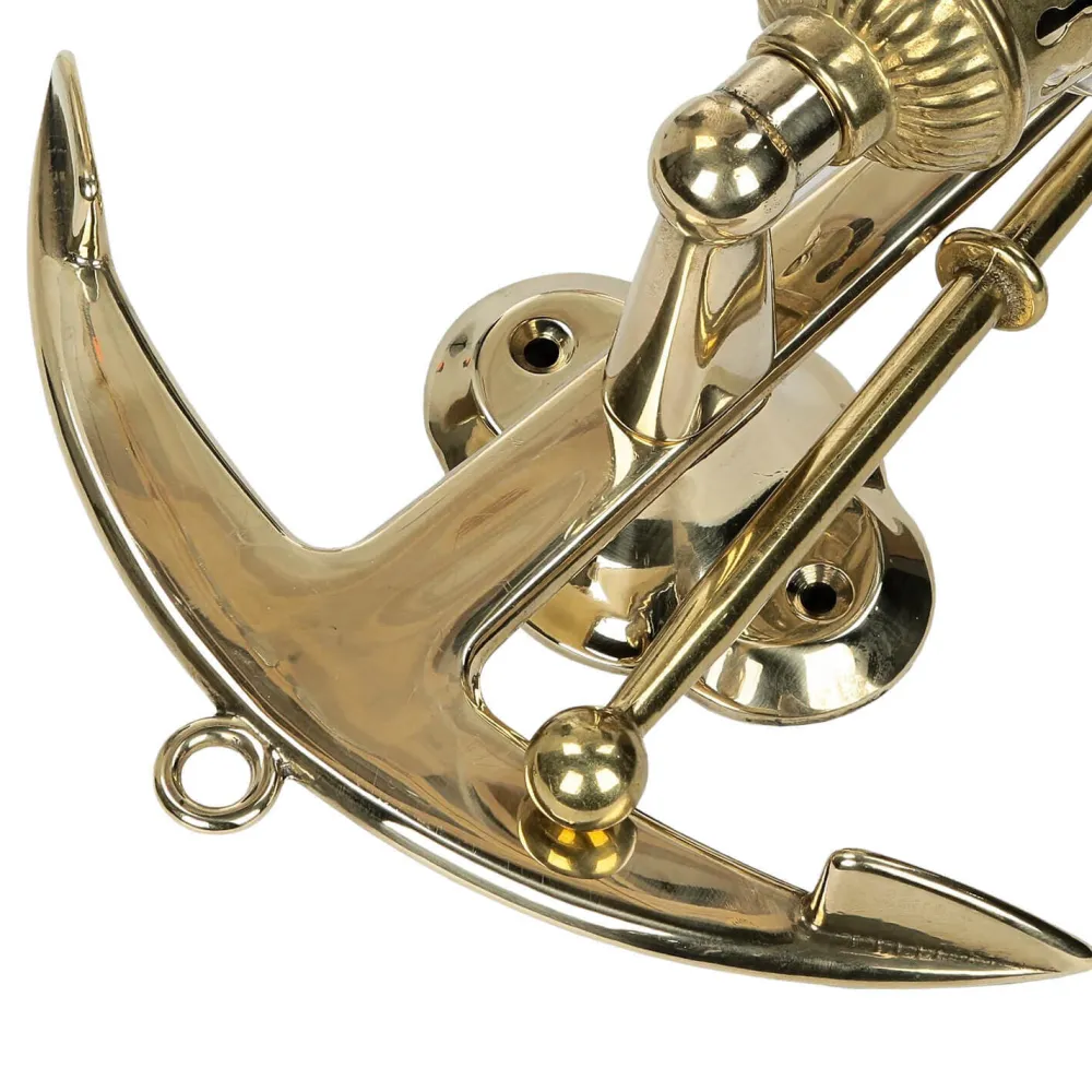 Clearance Laura Suardi Wandleuchte Messing Maritim Anker Badezimmer Flur