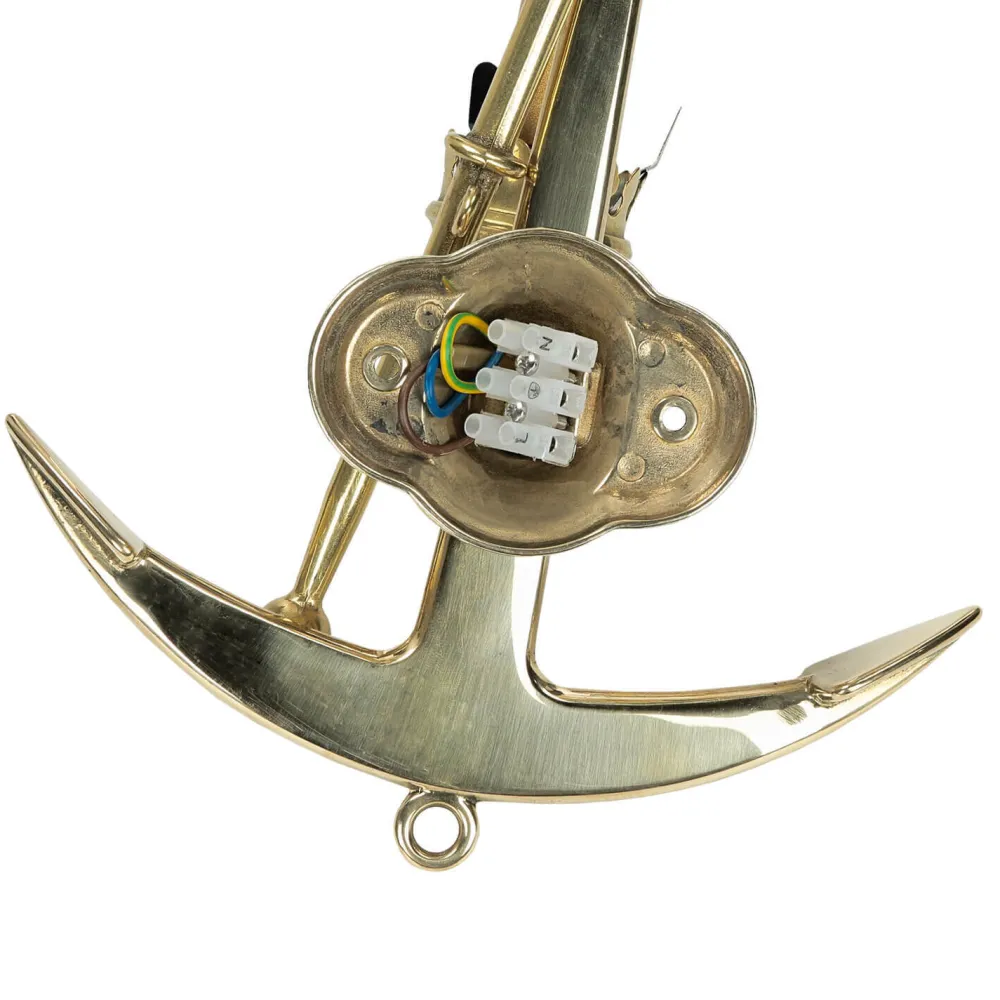 Clearance Laura Suardi Wandleuchte Messing Maritim Anker Badezimmer Flur