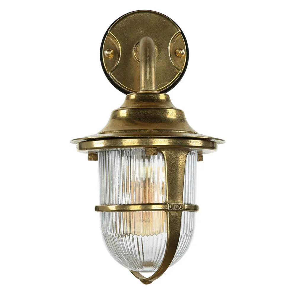 Lido Wandleuchte Messing Maritim IP64 Haus Hof Haustür* Metall Lampen|Messinglampen