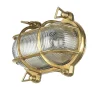 Lido Wandleuchte Messing Riffelglas IP64 oval Maritim* Metall Lampen|Messinglampen
