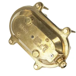 Lido Wandleuchte Messing Riffelglas IP64 oval Maritim* Metall Lampen|Messinglampen