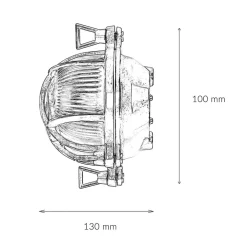 Lido Wandleuchte Messing Riffelglas IP64 oval Maritim* Metall Lampen|Messinglampen