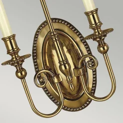 Elstead Wandleuchte Messing Stoff Barock Design CAMI* Wandleuchten|Stofflampen