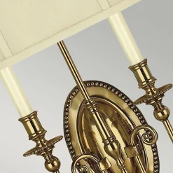 Elstead Wandleuchte Messing Stoff Barock Design CAMI* Wandleuchten|Stofflampen