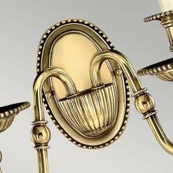 Online Elstead Wandleuchte Messing Stoff 2-flammig Barock Design