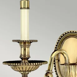 Online Elstead Wandleuchte Messing Stoff 2-flammig Barock Design