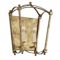 Elstead Wandleuchte Metall E14 36,1 cm hoch in Antikgold ZENOR* Wandleuchten|Flurlampen