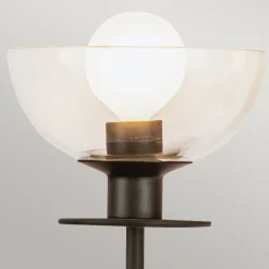 Outlet Elstead Wandleuchte Metall Glas 30,5 cm breit Schwarz E14 2-flammig