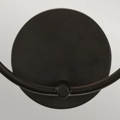 Outlet Elstead Wandleuchte Metall Glas 30,5 cm breit Schwarz E14 2-flammig