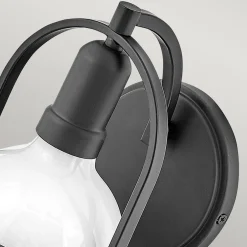 Elstead Wandleuchte Metall Glas 23,3 cm hoch Schwarz Weiß E27* Wandleuchten|Küchenlampen