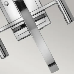 Clearance Elstead Wandleuchte Metall Glas H: 50 cm Chrom Weiß mit 2x G9 LED