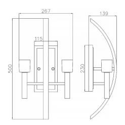 Clearance Elstead Wandleuchte Metall Glas H: 50 cm Chrom Weiß mit 2x G9 LED