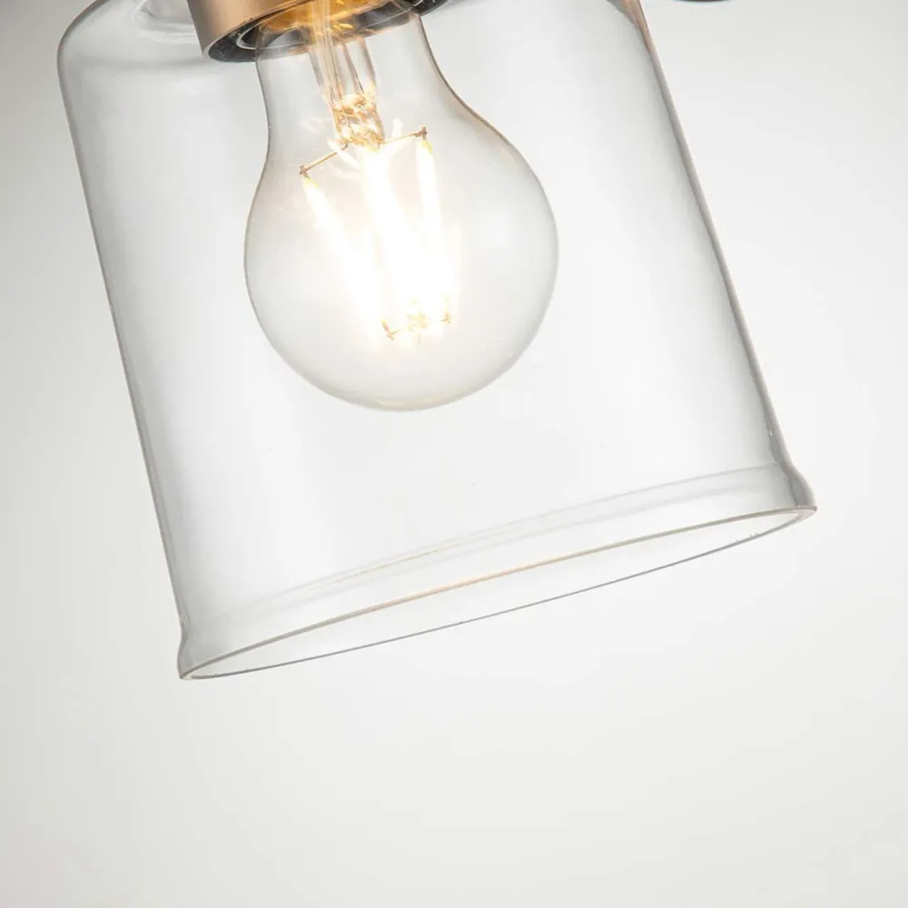 Elstead Wandleuchte Metall Glas H: 24,3 cm Vintage ASTANA* Glaslampen|Metall Lampen