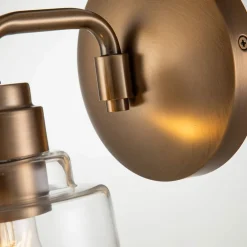 Elstead Wandleuchte Metall Glas H: 24,3 cm Vintage ASTANA* Glaslampen|Metall Lampen