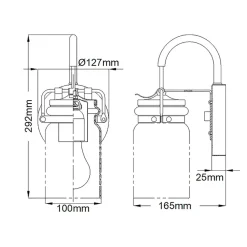 Elstead Wandleuchte Metall Glas H: 29,2 cm in Messing gebürstet E27* Wohnzimmerlampen|Küchenlampen