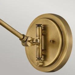 Discount Elstead Wandleuchte Metall Glas verstellbar E27 in Messing Antik