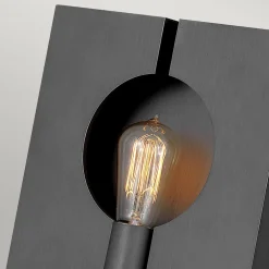 Sale Elstead Wandleuchte Metall Graphit H: 26,6 cm klein E27 eckig Modern