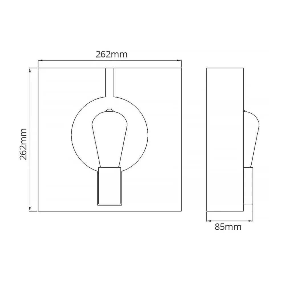 Sale Elstead Wandleuchte Metall Graphit H: 26,6 cm klein E27 eckig Modern