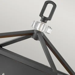 Best Elstead Wandleuchte Metall H: 43,1 cm Schwarz Nickel poliert