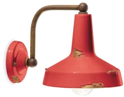 New Ferroluce Wandleuchte Metall Keramik 21 cm hoch E27 MOLETI