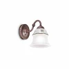 Outlet Ferroluce Wandleuchte Metall Keramik 17 cm hoch E14 Landhaus