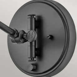 Online Elstead Wandleuchte Metall Rattan E27 verstellbar Schwarz vielseitig