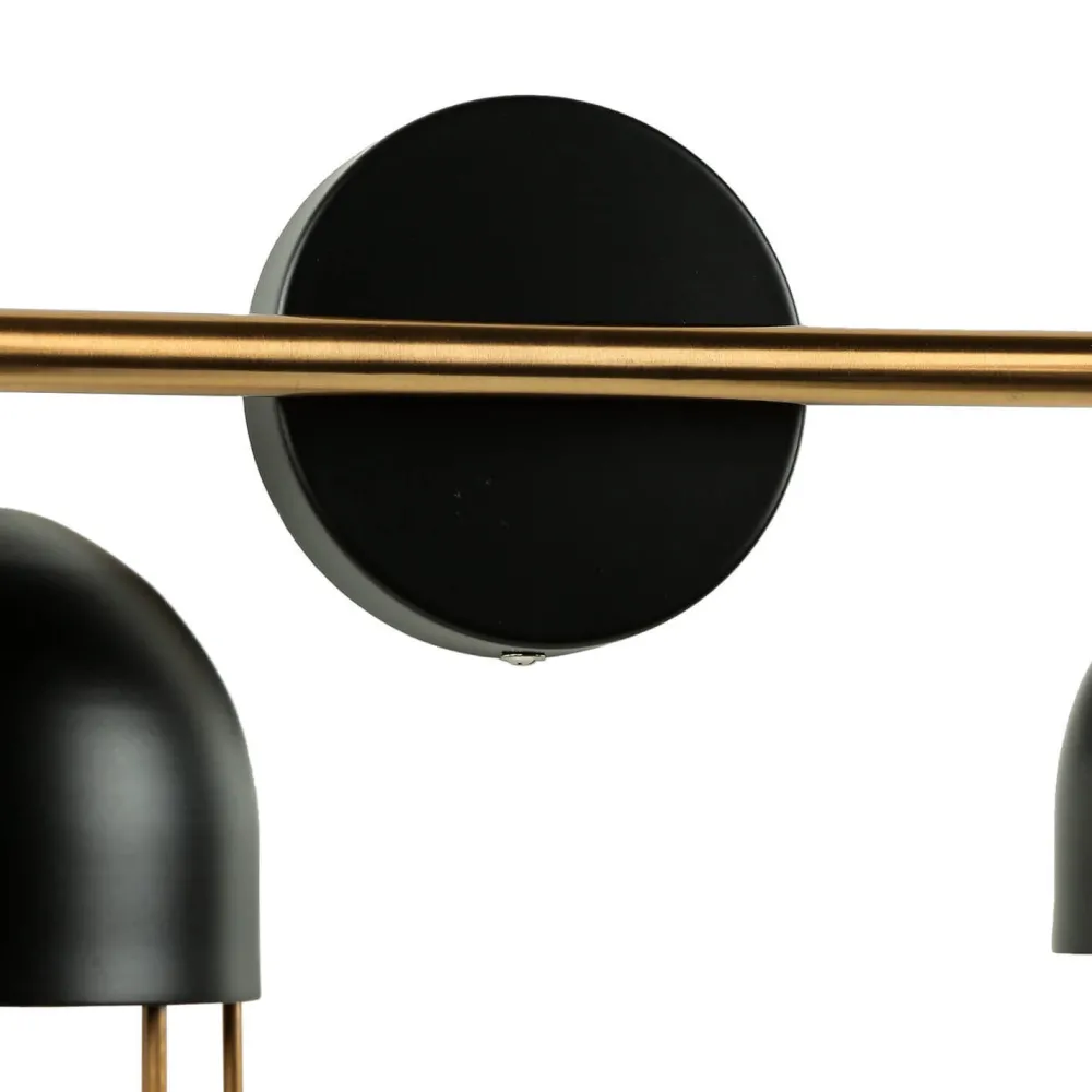 Online Easylight Wandleuchte Metall Schwarz Gold Loft Design 2x E14 QUINN