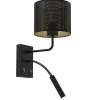 Outlet Luminex Wandleuchte Metall Schwarz Gold E27 G9 Lesearm Schalter
