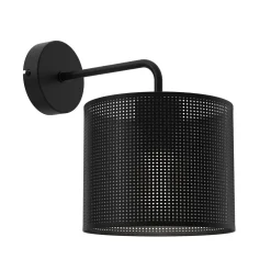 Luminex Wandleuchte Metall Schwarz T:26 cm E27 dekorativ Loft* Wandleuchten|Schlafzimmer Lampen