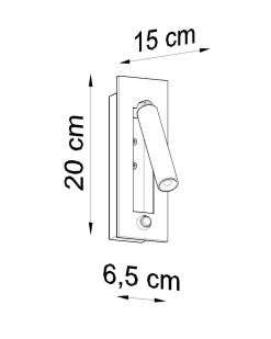 Best Sollux Wandleuchte Metall Schwarz verstellbar H: 20 cm G9 Lesen