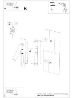 Best Sollux Wandleuchte Metall Schwarz verstellbar H: 20 cm G9 Lesen