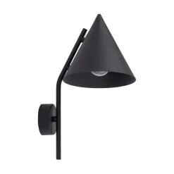 Hot TK Lighting Wandleuchte Metall Schwarz H: 38 cm E27 Retro Design
