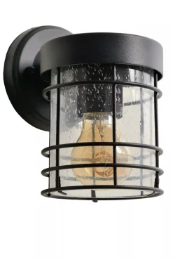 Wandleuchte Metall Schwarz IP23 E27 Haus Haustür Garten* Außenwandleuchten|Metall Lampen