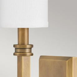 Sale Elstead Wandleuchte Metall Stoff H: 45,6 cm Jugendstil E14