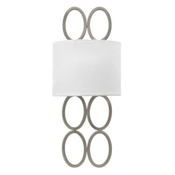 Elstead Wandleuchte Metall Stoff Glas 51,5 cm hoch 5x E14 elegant* Wandleuchten|Flurlampen