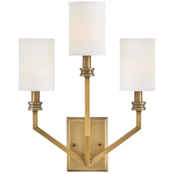 Elstead Wandleuchte Metall Stoff 48,3 cm hoch E14 3-flammig* Wandleuchten|Rustikale Lampen