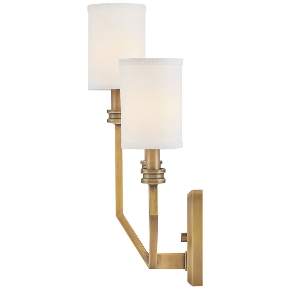 Elstead Wandleuchte Metall Stoff 48,3 cm hoch E14 3-flammig* Wandleuchten|Rustikale Lampen