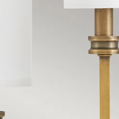 Elstead Wandleuchte Metall Stoff 48,3 cm hoch E14 3-flammig* Wandleuchten|Rustikale Lampen