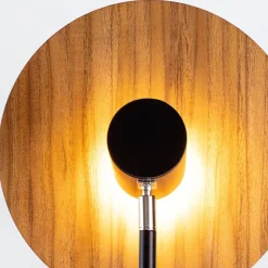 Discount Elstead Wandleuchte Metall Teak Holz Furnier GU10 50 cm hoch