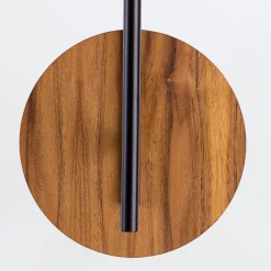 Discount Elstead Wandleuchte Metall Teak Holz Furnier GU10 50 cm hoch