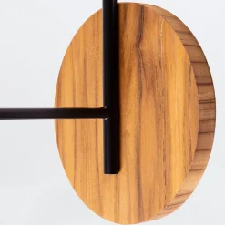 Discount Elstead Wandleuchte Metall Teak Holz Furnier GU10 50 cm hoch