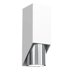 Sale Luminex Wandleuchte Metall Weiß Chrom GU10 stilvoll akzentuiert