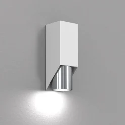 Sale Luminex Wandleuchte Metall Weiß Chrom GU10 stilvoll akzentuiert