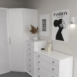 Sale Luminex Wandleuchte Metall Weiß Chrom GU10 stilvoll akzentuiert