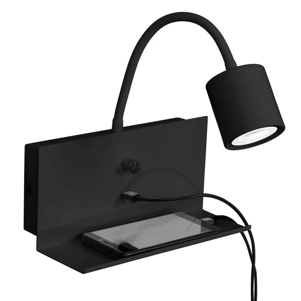 Sale Luminex Wandleuchte mit Ablage USB Anschluss zum Laden