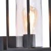 Eco-Light Wandleuchte mit Bewegungsmelder Aluminium Glas Schwarz* Metall Lampen|Moderne Außenleuchten