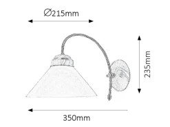 Rabalux Wandleuchte mit Glasschirm Antik* Wandleuchten|Esszimmer Lampen