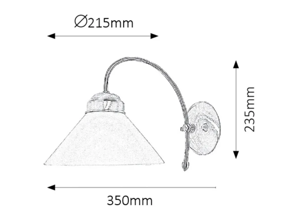 Rabalux Wandleuchte mit Glasschirm Antik* Wandleuchten|Esszimmer Lampen