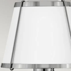 Elstead Wandleuchte mit Schalter Metall 40 cm hoch Nickel Weiß* Wandleuchten|Wohnzimmerlampen